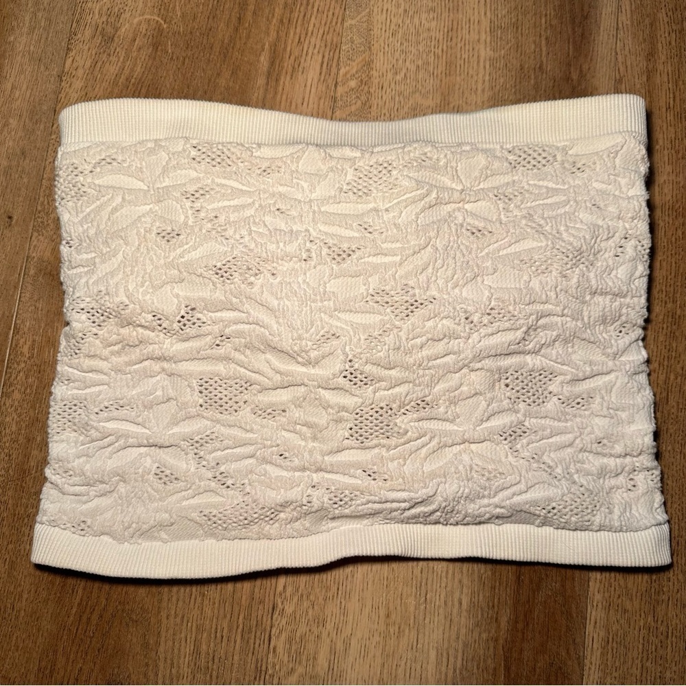 NanaMacs White Strapless Cropped Blouse One Size